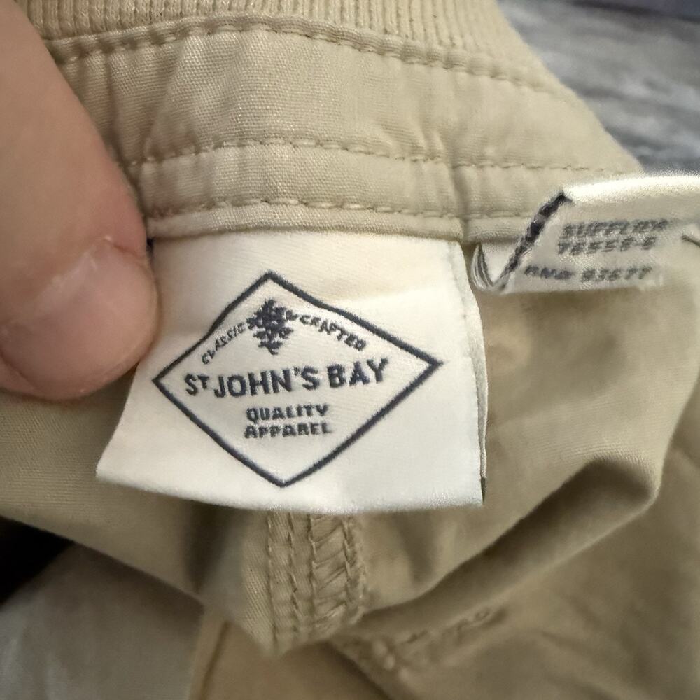 Lot of 2 St John’s Bay Bermuda Shorts Womens Plus Sz 26W Khaki Blue Cotton NEW - Picture 6 of 10